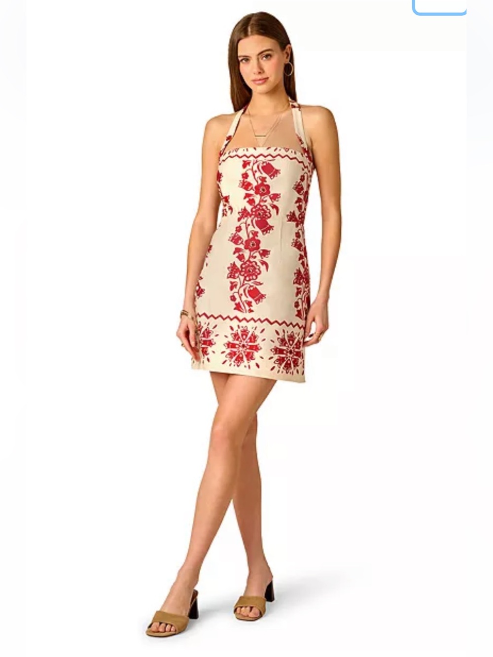 Adrianna Women's Sleeveless Strappy Halter Neck Short Dress sz 6 NWT